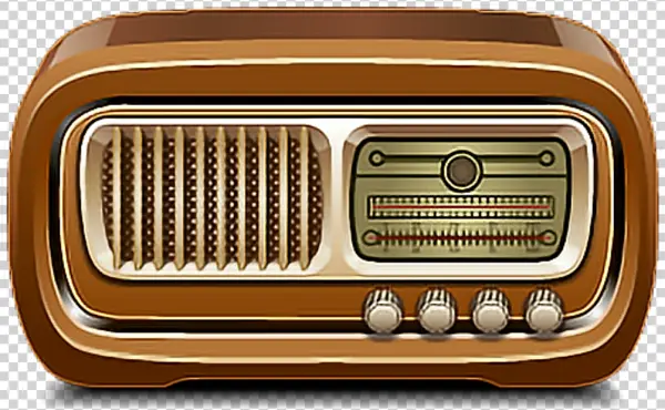 Vintage Brown Radio PNG Transparent Background