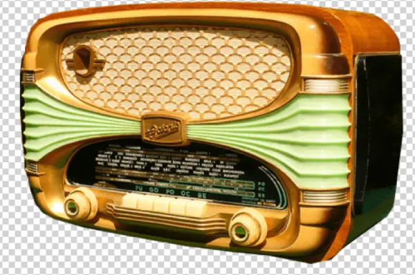 Vintage Art Deco Radio PNG Transparent