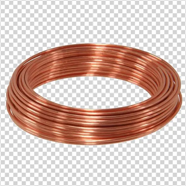 Coiled Copper Wire PNG Transparent Background
