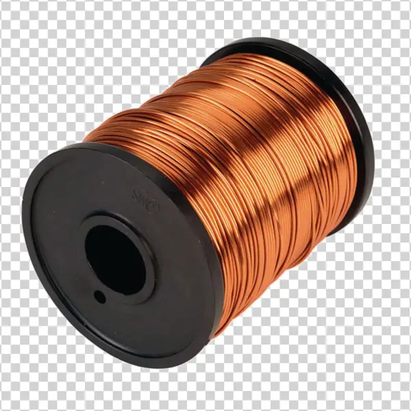 Copper Wire Spool PNG Transparent Background