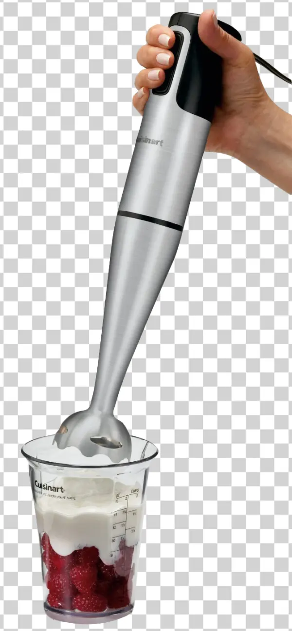 Cuisinart Immersion Blender Blending Berries PNG Transparent Background