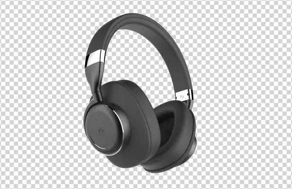 Black Over-Ear Headphones PNG Transparent Background
