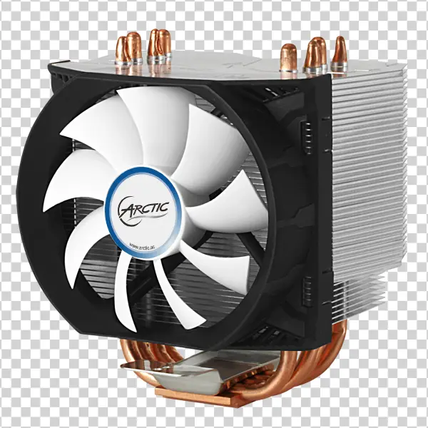 Arctic CPU Cooler with Fan PNG Transparent Background