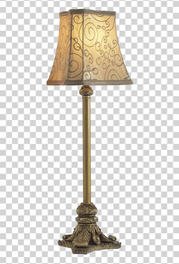 Vintage Ornate Table Lamp PNG Transparent Background