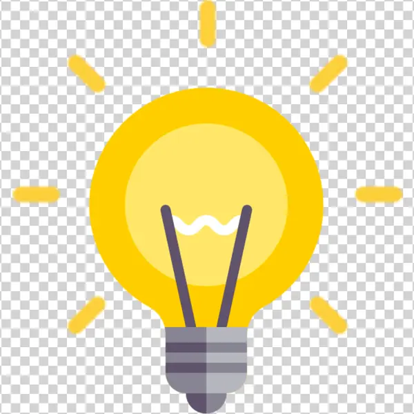 Glowing Lightbulb Icon PNG Transparent