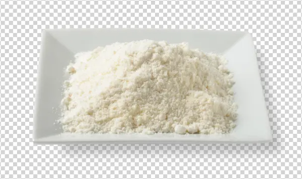 Flour on White Plate PNG Transparent Background