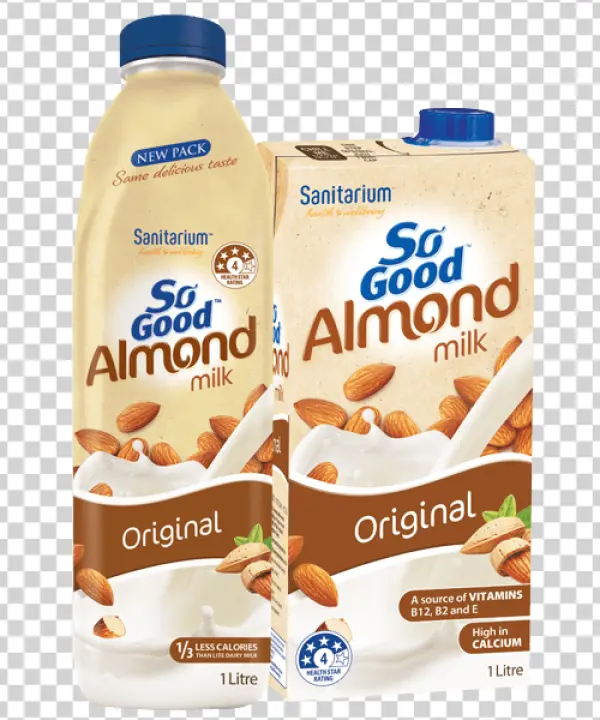 So Good Almond Milk Original Pack PNG Transparent Background