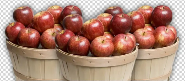 Red Apples in Baskets PNG Transparent Background