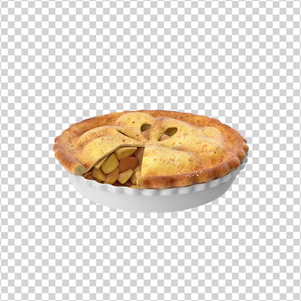 Apple Pie with Heart Cutout PNG Transparent Background