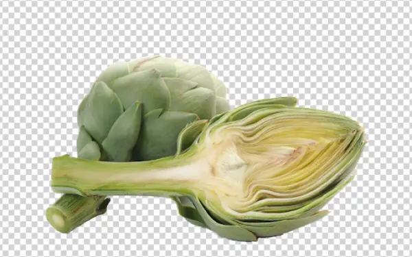 Artichoke Whole and Half Cut PNG Transparent