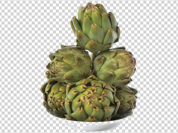 Stack of Fresh Artichokes PNG Transparent