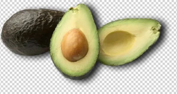 Avocados Whole and Halved Transparent PNG