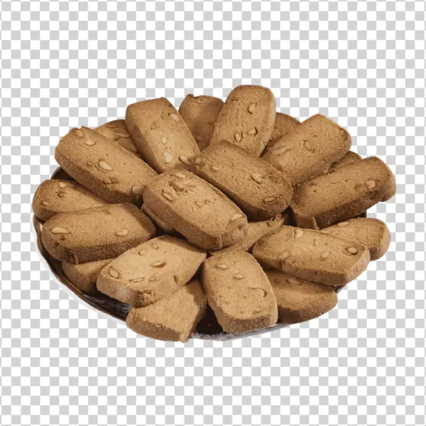 Stack of Almond Biscuits PNG Transparent Background