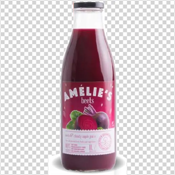Beetroot Apple Juice Bottle PNG Transparent Background