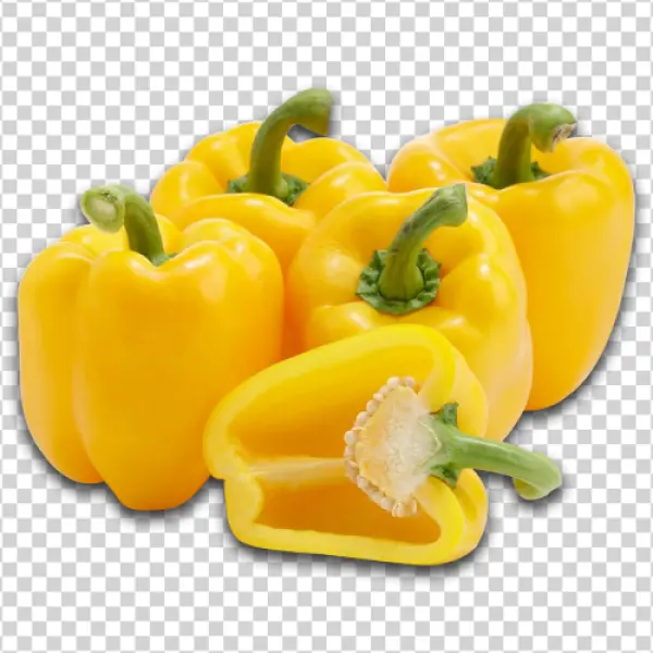 Yellow Bell Peppers PNG Transparent Background