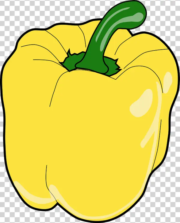 Yellow Bell Pepper PNG Transparent Background