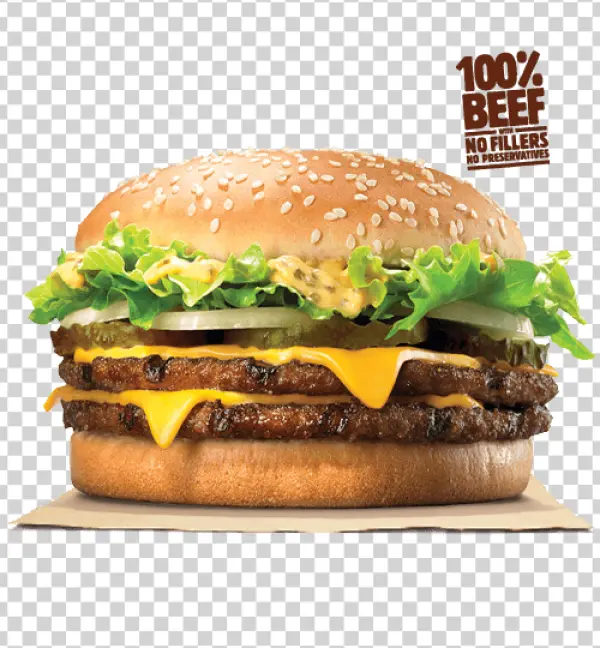 Double Cheeseburger PNG Transparent Background