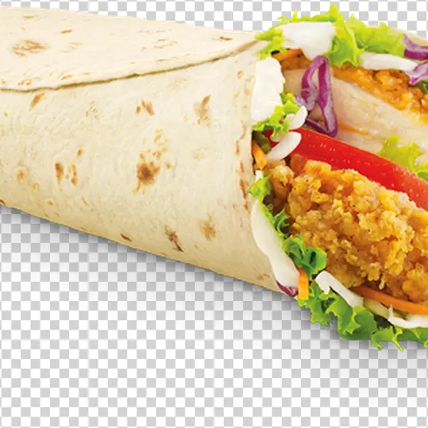 Crispy Chicken Wrap PNG Transparent Background