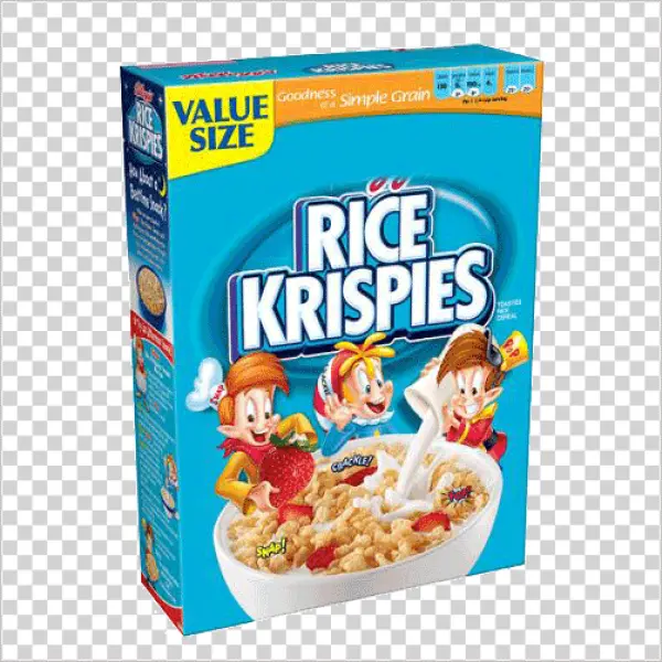 Kellogg's Rice Krispies Cereal Box PNG