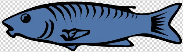 Blue Fish Icon Transparent Background PNG