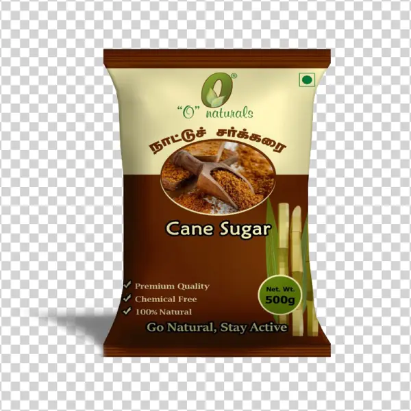 O Naturals Cane Sugar Pouch PNG Transparent Background