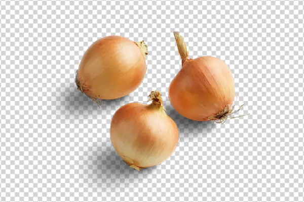 Three Brown Onions PNG Transparent Background