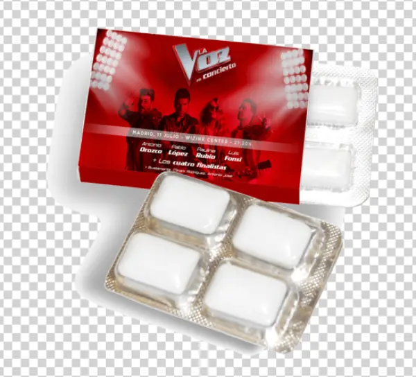 The Voice Concert Branded Chewing Gum Pack PNG