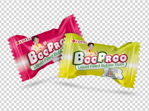 Lotte BooProo Bubble Gum Wrappers PNG