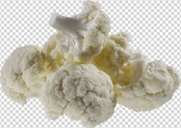 Fresh Cauliflower Florets PNG Transparent Background