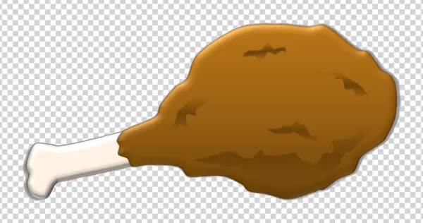 Fried Chicken Drumstick PNG Transparent Background