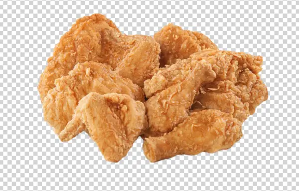 Crispy Fried Chicken Pieces PNG Transparent Background
