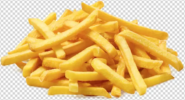 Pile of Golden French Fries PNG Transparent Background