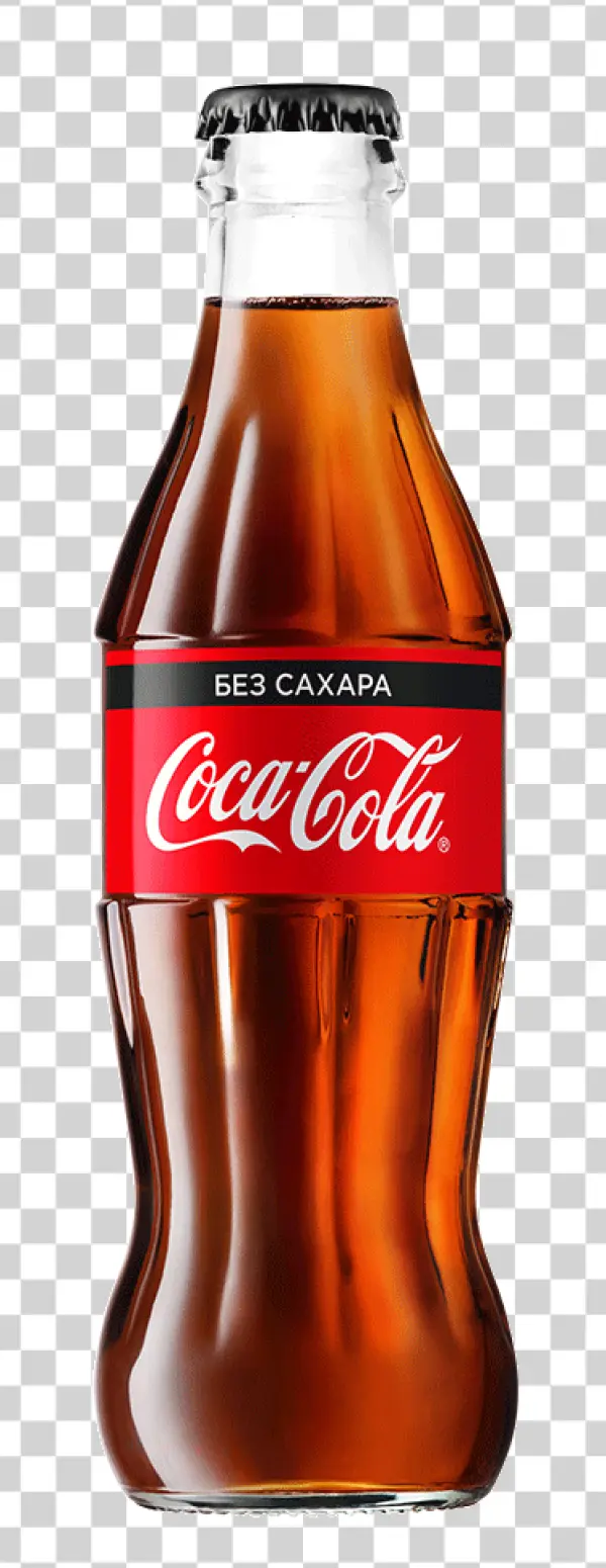 Coca-Cola Zero Sugar Bottle PNG Transparent