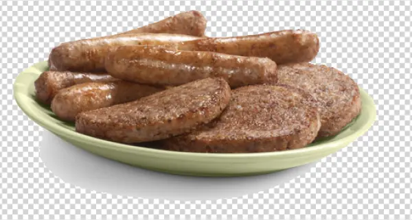 Breakfast Sausage and Patties Plate PNG
