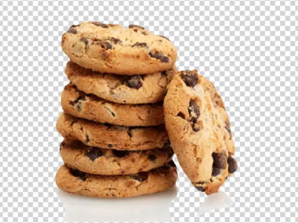 Chocolate Chip Cookies Stack PNG Transparent