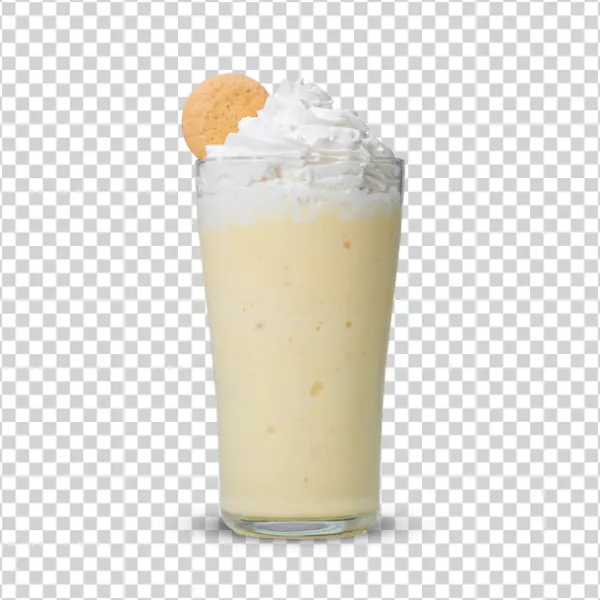 Vanilla Milkshake with Whipped Cream and Cookie PNG