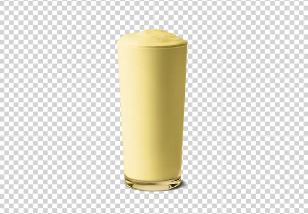 Vanilla Milkshake Glass PNG Transparent Background
