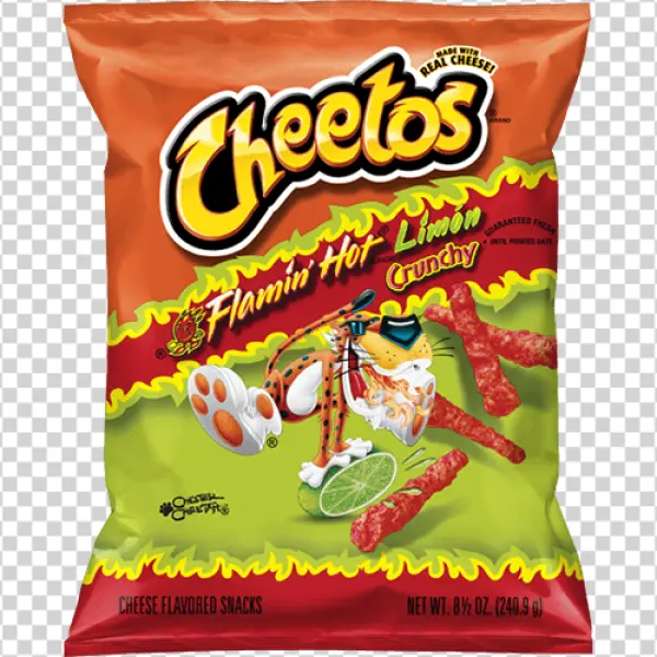 Cheetos Flamin' Hot Limón Crunchy Bag PNG