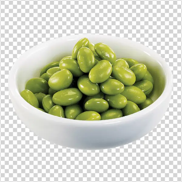 Bowl of Fresh Edamame PNG Transparent Background