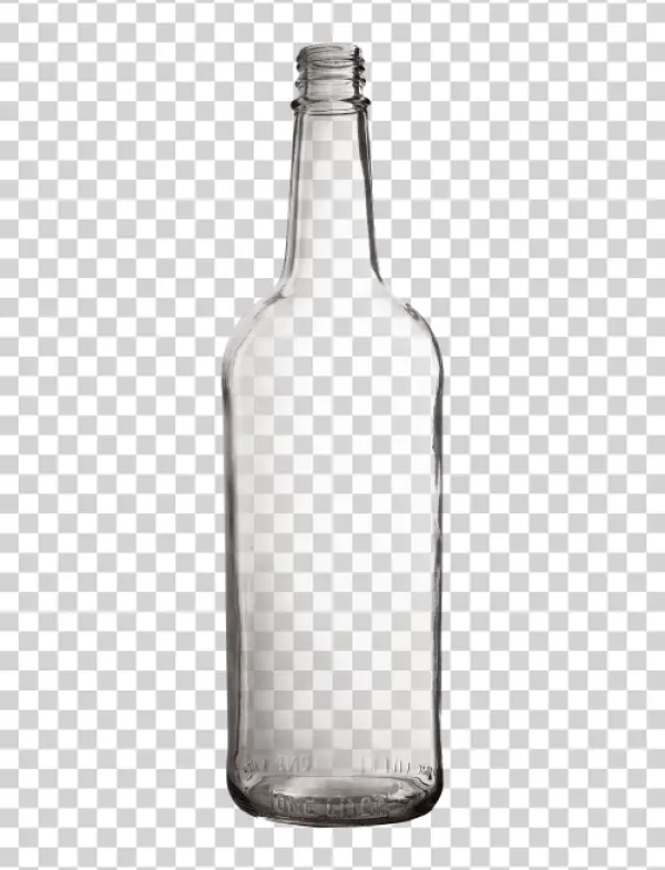 Empty Glass Bottle PNG Transparent Background