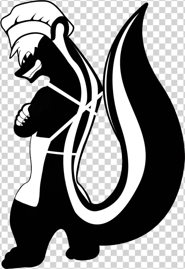 Skunk Chef Mascot PNG Transparent Background