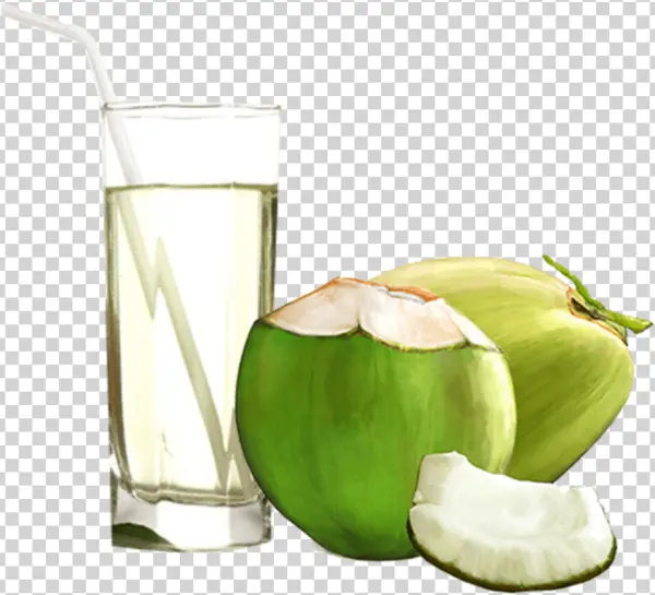 Green Coconuts and Coconut Water PNG Transparent