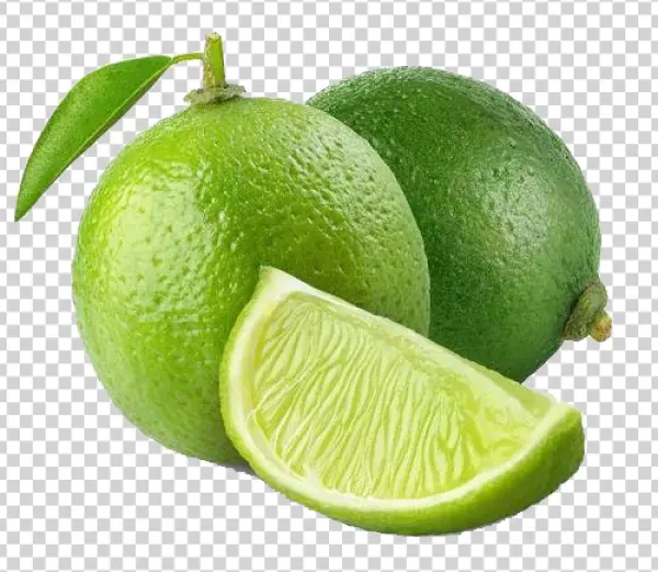 Fresh Limes with Slice PNG Transparent Background