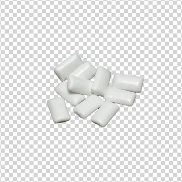 White Chewing Gum Pieces PNG Transparent Background