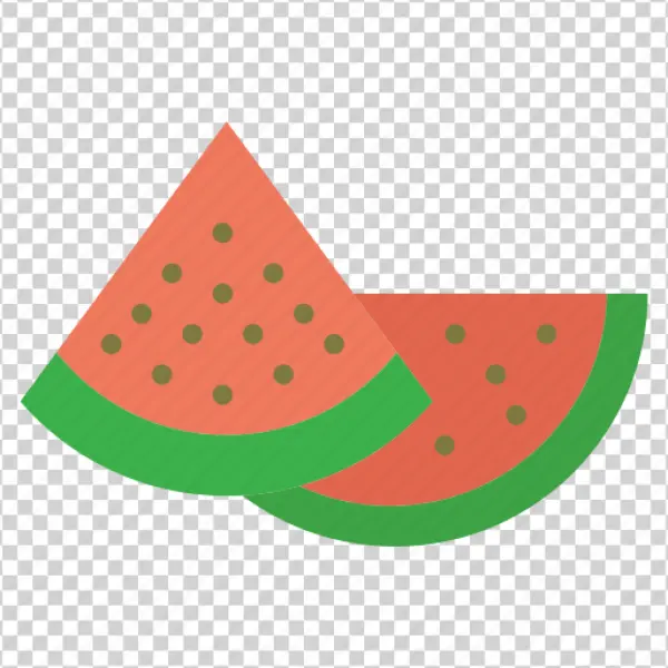 Watermelon Slices Flat Icon PNG Transparent
