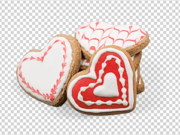 Heart Shaped Cookies PNG Transparent Background