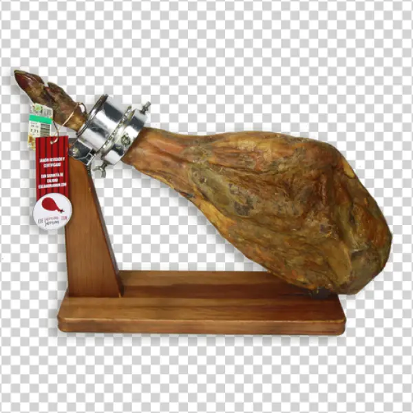 Jamon Serrano Leg on Stand PNG with Transparent Background