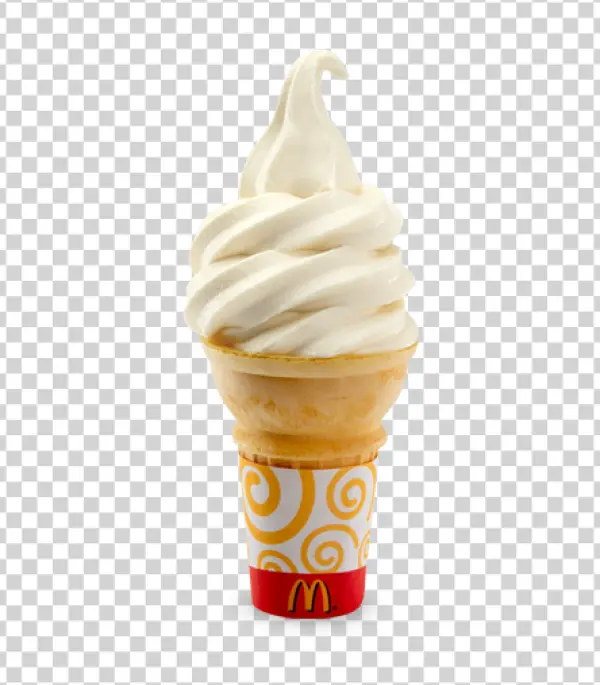 McDonald's Soft Serve Ice Cream Cone PNG Transparent