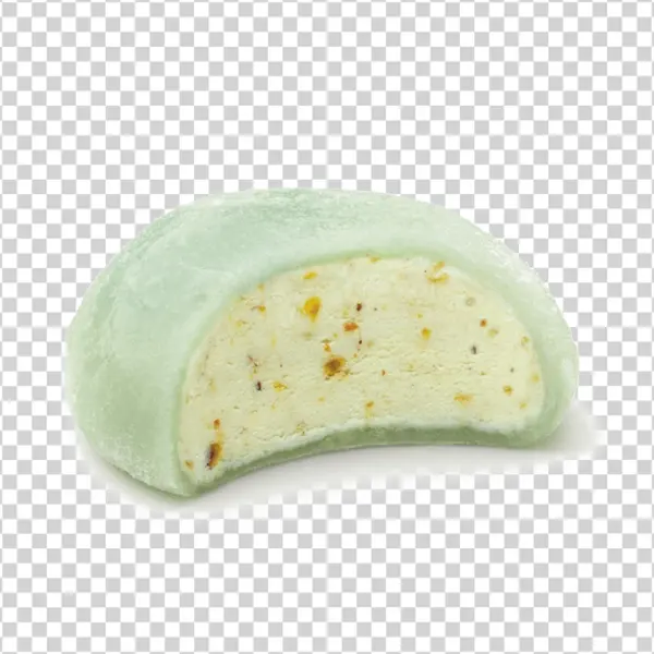 Green Mochi Ice Cream Cross Section PNG