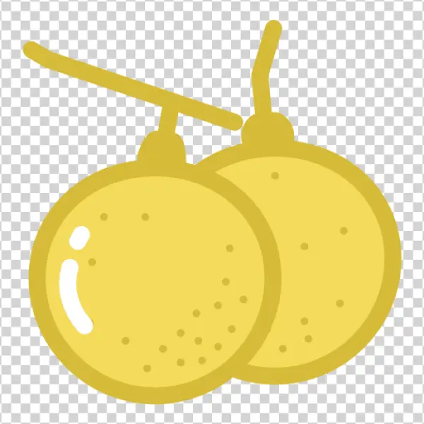 Two Yellow Lemons PNG Transparent Background